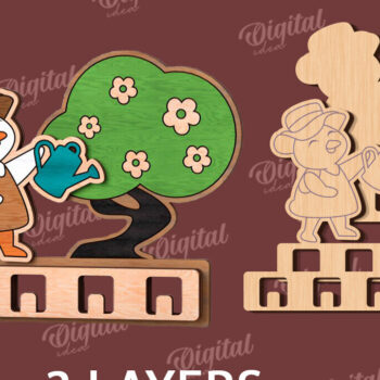 Intra απο ξύλο plywood 3mm-4mm πάχος – Ξύλινη Παιδική Σχάρα Κόψιμο με Λέιζερ Δίασταση  20x20 cm INTRAFABR-115445408 - Image 2