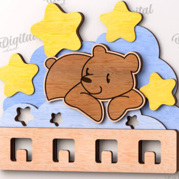 Intra απο ξύλο plywood 3mm-4mm πάχος – Ξύλινη Παιδική Σχάρα Κόψιμο με Λέιζερ Δίασταση  20x20 cm INTRAFABR-115445702 - Image 1