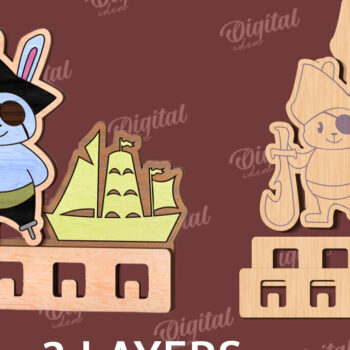 Intra απο ξύλο plywood 3mm-4mm πάχος – Ξύλινη Παιδική Σχάρα Κόψιμο με Λέιζερ Δίασταση  20x20 cm INTRAFABR-115444723 - Image 2