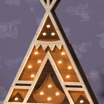 Intra απο ξύλο plywood 3mm-4mm πάχος – Ξύλινο Παιδικό Led Nightlight Bundle Laser Δίασταση  20x20 cm INTRAFABR-118959258 - Image 3