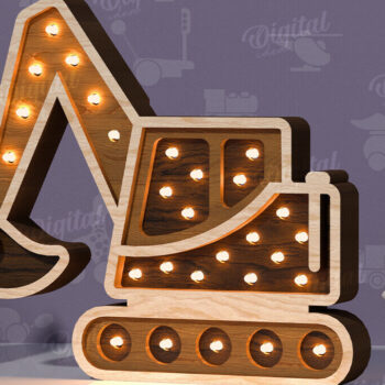Intra απο ξύλο plywood 3mm-4mm πάχος – Ξύλινο Παιδικό Led Nightlight Bundle Laser Δίασταση  20x20 cm INTRAFABR-118959258 - Image 5