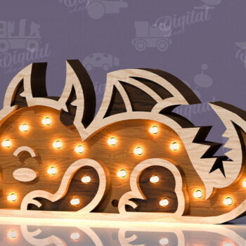 Intra απο ξύλο plywood 3mm-4mm πάχος – Ξύλινο Παιδικό Led Nightlight Bundle Laser Δίασταση  20x20 cm INTRAFABR-118959258 - Image 13