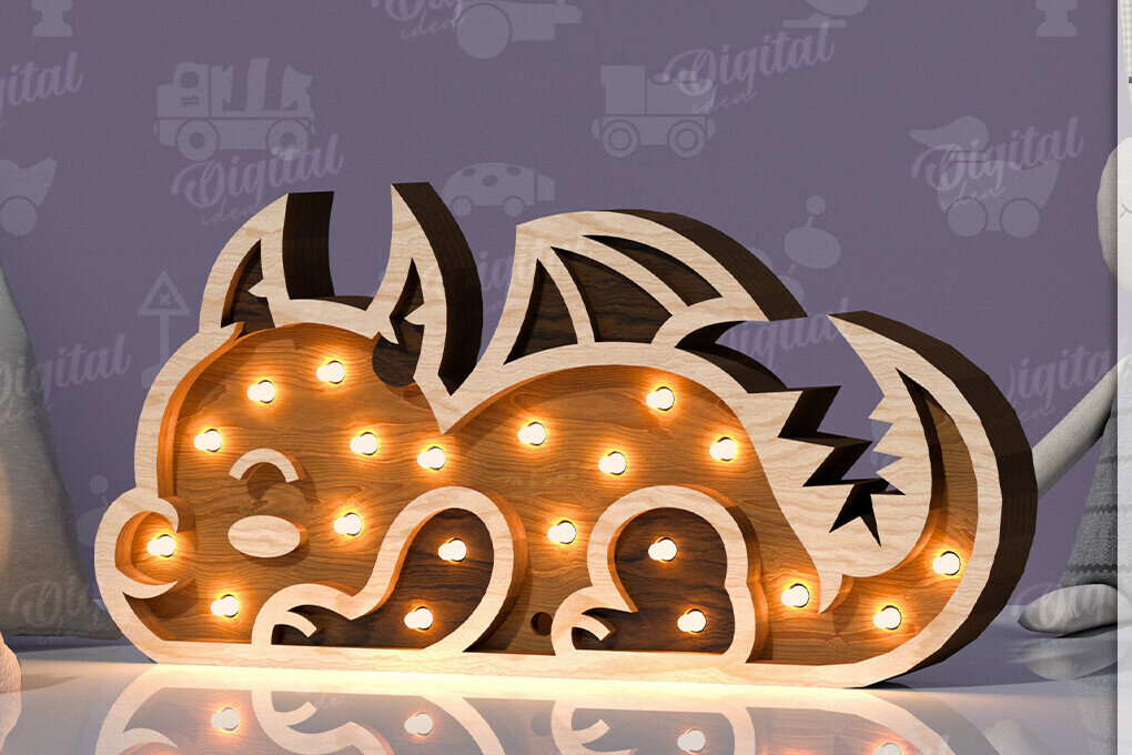 Intra απο ξύλο plywood 3mm-4mm πάχος – Ξύλινο Παιδικό Led Nightlight Laser Δίασταση  20x20 cm INTRAFABR-119078433