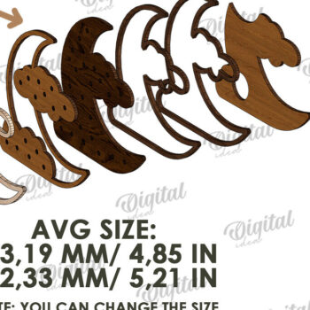 Intra απο ξύλο plywood 3mm-4mm πάχος – Ξύλινο Παιδικό Led Nightlight Laser Δίασταση  20x20 cm INTRAFABR-119078090 - Image 2