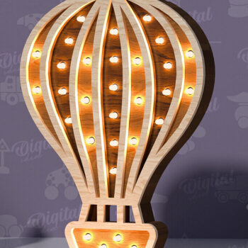 Intra απο ξύλο plywood 3mm-4mm πάχος – Ξύλινο Παιδικό Led Nightlight Laser Δίασταση  20x20 cm INTRAFABR-119078158 - Image 1