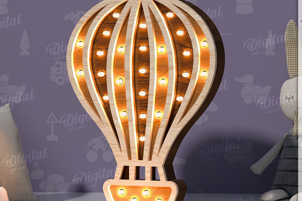 Intra απο ξύλο plywood 3mm-4mm πάχος – Ξύλινο Παιδικό Led Nightlight Laser Δίασταση  20x20 cm INTRAFABR-119078158