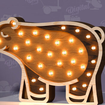 Intra απο ξύλο plywood 3mm-4mm πάχος – Ξύλινο Παιδικό Led Nightlight Laser Δίασταση  20x20 cm INTRAFABR-119078207 - Image 1