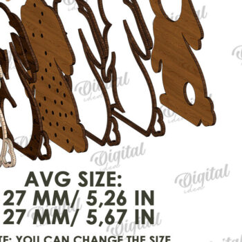 Intra απο ξύλο plywood 3mm-4mm πάχος – Ξύλινο Παιδικό Led Nightlight Laser Δίασταση  20x20 cm INTRAFABR-119078278 - Image 2