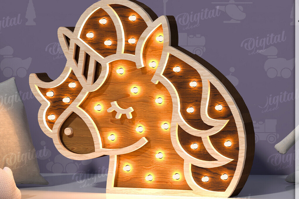 Intra απο ξύλο plywood 3mm-4mm πάχος – Ξύλινο Παιδικό Led Nightlight Laser Δίασταση  20x20 cm INTRAFABR-119078318