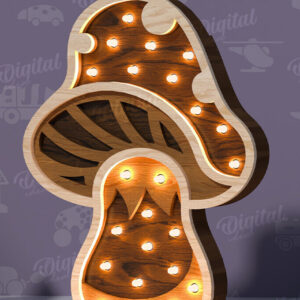 Intra απο ξύλο plywood 3mm-4mm πάχος – Ξύλινο Παιδικό Led Nightlight Laser Δίασταση  20x20 cm INTRAFABR-119078360