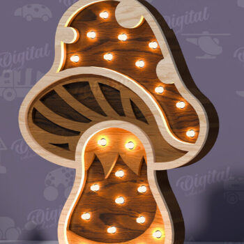 Intra απο ξύλο plywood 3mm-4mm πάχος – Ξύλινο Παιδικό Led Nightlight Laser Δίασταση  20x20 cm INTRAFABR-119078360 - Image 1