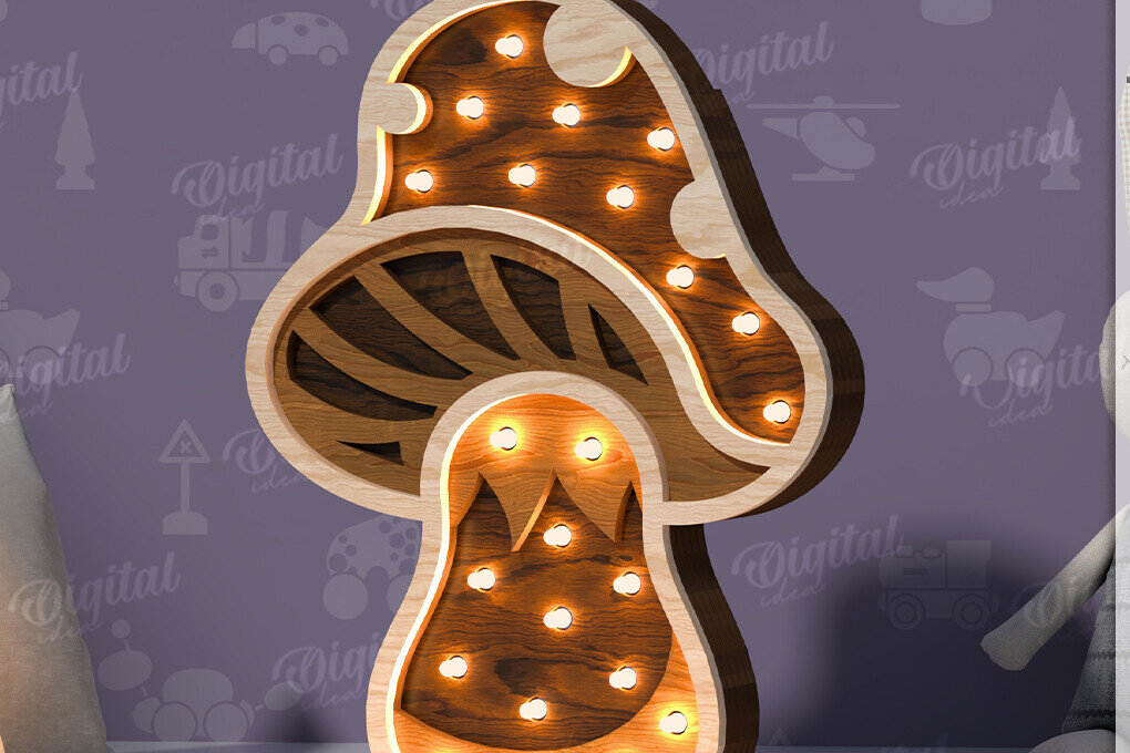 Intra απο ξύλο plywood 3mm-4mm πάχος – Ξύλινο Παιδικό Led Nightlight Laser Δίασταση  20x20 cm INTRAFABR-119078360