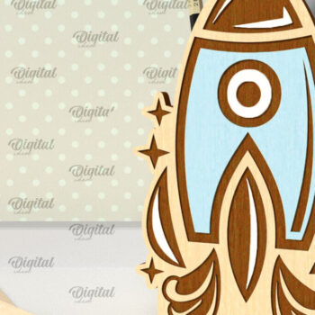 Intra απο ξύλο plywood 3mm-4mm πάχος – Ξύλινη Παιδική Μολυβοθήκη Κοπή Laser Δίασταση  20x20 cm INTRAFABR-101095906 - Image 1