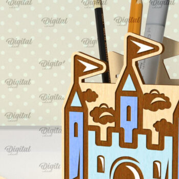 Intra απο ξύλο plywood 3mm-4mm πάχος – Ξύλινη Παιδική Μολυβοθήκη Κοπή Laser Δίασταση  20x20 cm INTRAFABR-101095955 - Image 1