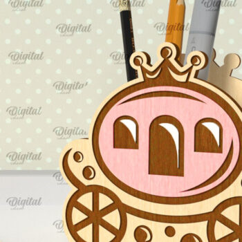 Intra απο ξύλο plywood 3mm-4mm πάχος – Ξύλινη Παιδική Μολυβοθήκη Κοπή Laser Δίασταση  20x20 cm INTRAFABR-101096028 - Image 1