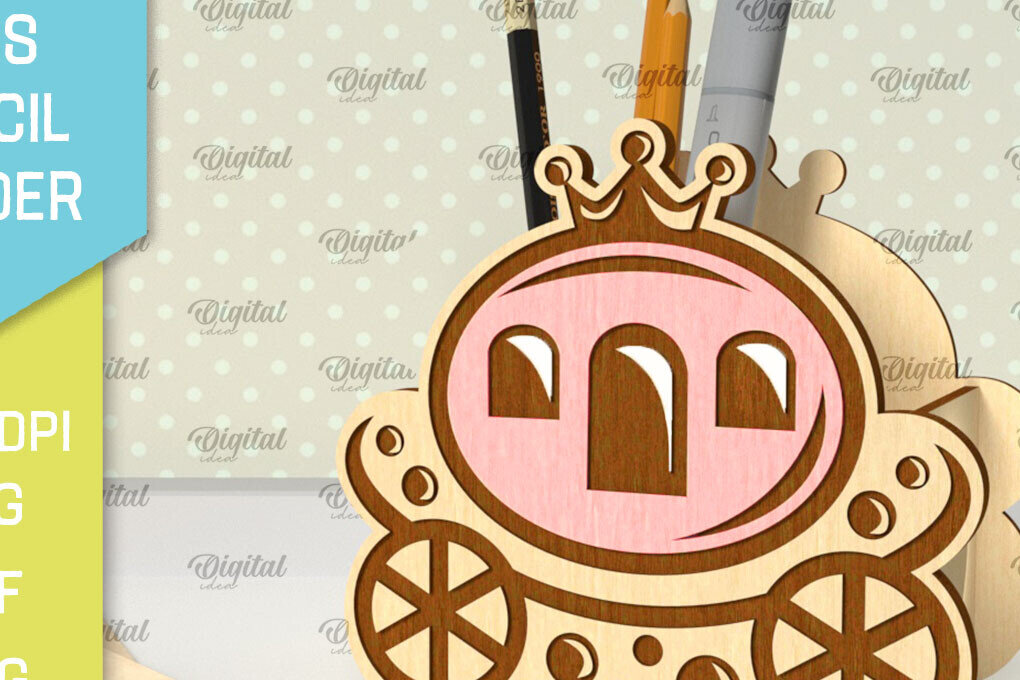 Intra απο ξύλο plywood 3mm-4mm πάχος – Ξύλινη Παιδική Μολυβοθήκη Κοπή Laser Δίασταση  20x20 cm INTRAFABR-101096028