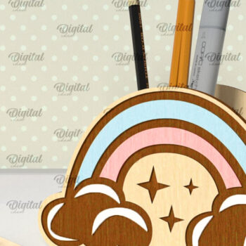 Intra απο ξύλο plywood 3mm-4mm πάχος – Ξύλινη Παιδική Μολυβοθήκη Κοπή Laser Δίασταση  20x20 cm INTRAFABR-101096323 - Image 1