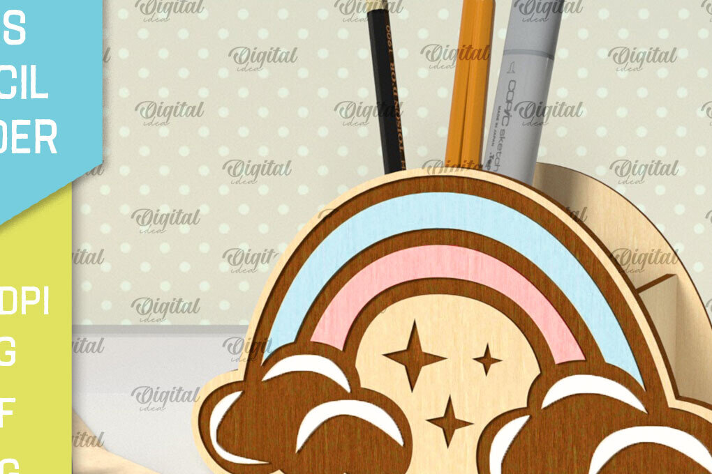 Intra απο ξύλο plywood 3mm-4mm πάχος – Ξύλινη Παιδική Μολυβοθήκη Κοπή Laser Δίασταση  20x20 cm INTRAFABR-101096323