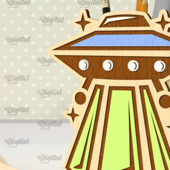 Intra απο ξύλο plywood 3mm-4mm πάχος – Ξύλινη Παιδική Μολυβοθήκη Κοπή Laser Δίασταση  20x20 cm INTRAFABR-101095521 - Image 1