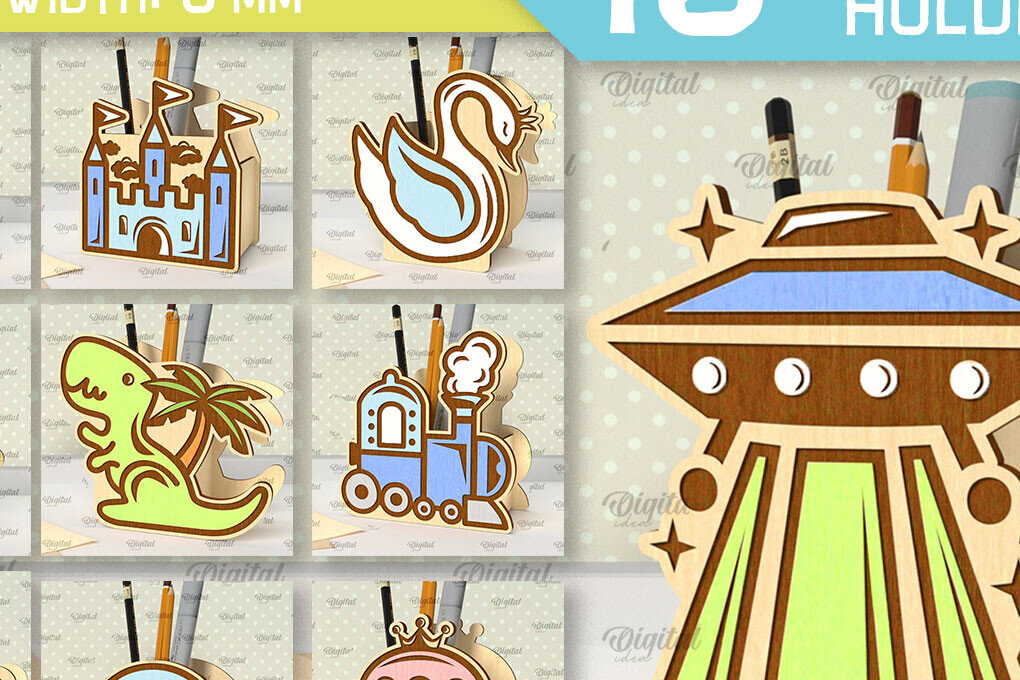 Intra απο ξύλο plywood 3mm-4mm πάχος – Ξύλινες Παιδικές Μολυβοθήκες Laser Δίασταση  20x20 cm INTRAFABR-101109573