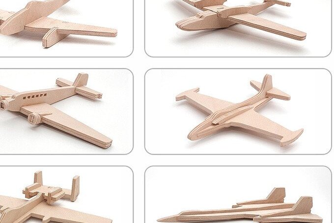 Intra απο ξύλο plywood 3mm-4mm πάχος – Ξύλινο παιδικό παιχνίδι αεροπλάνο Δίασταση  20x20 cm INTRAFABR-35441081