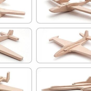 Intra απο ξύλο plywood 3mm-4mm πάχος – Ξύλινο παιδικό παιχνίδι αεροπλάνο Δίασταση  20x20 cm INTRAFABR-35441081 - Image 3