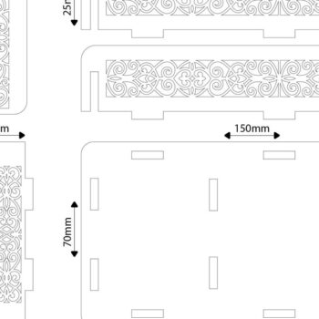 Intra απο ξύλο plywood 3mm-4mm πάχος – Ξύλινη θήκη επαγγελματικής κάρτας με Δίασταση  20x20 cm INTRAFABR-72029848 - Image 3