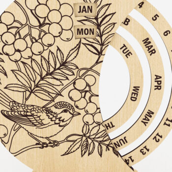 Intra απο ξύλο plywood 3mm-4mm πάχος – Ξύλινο Perpetual Calendar Δίασταση  20x20 cm INTRAFABR-47679274 - Image 2