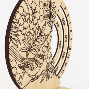 Intra απο ξύλο plywood 3mm-4mm πάχος – Ξύλινο Perpetual Calendar Δίασταση  20x20 cm INTRAFABR-47679274 - Image 3