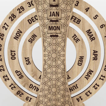 Intra απο ξύλο plywood 3mm-4mm πάχος – Ξύλινο Perpetual Calendar Δίασταση  20x20 cm INTRAFABR-47679262 - Image 2