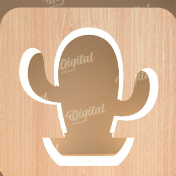 Intra απο ξύλο plywood 3mm-4mm πάχος – Ξύλινη δέσμη κοπής με λέιζερ Led Nightlights Δίασταση  20x20 cm INTRAFABR-109503235 - Image 1