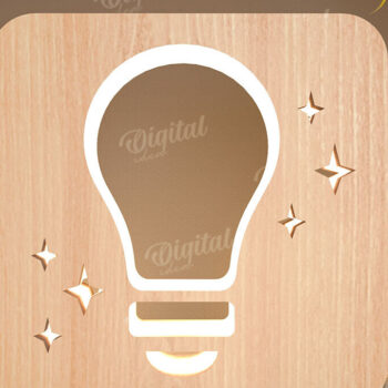 Intra απο ξύλο plywood 3mm-4mm πάχος – Ξύλινη δέσμη κοπής με λέιζερ Led Nightlights Δίασταση  20x20 cm INTRAFABR-109503235 - Image 5