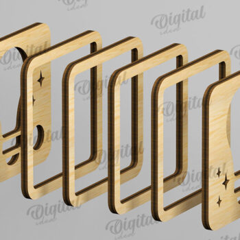Intra απο ξύλο plywood 3mm-4mm πάχος – Ξύλινο επιτραπέζιο φωτιστικό Led  κοπής Laser Δίασταση  20x20 cm INTRAFABR-109488845 - Image 2