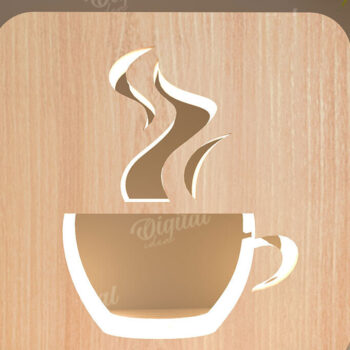 Intra απο ξύλο plywood 3mm-4mm πάχος – Ξύλινο επιτραπέζιο φωτιστικό Led  κοπής Laser Δίασταση  20x20 cm INTRAFABR-109488946 - Image 1