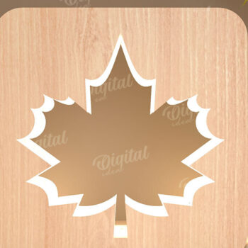 Intra απο ξύλο plywood 3mm-4mm πάχος – Ξύλινο επιτραπέζιο φωτιστικό Led  κοπής Laser Δίασταση  20x20 cm INTRAFABR-109489275 - Image 1