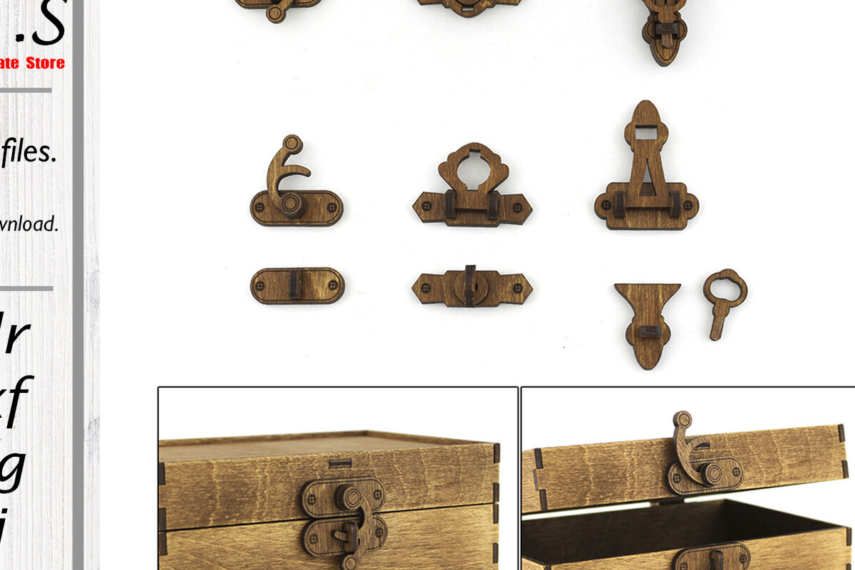 Intra απο ξύλο plywood 3mm-4mm πάχος – Ξύλινες Κλειδαριές. Αρχείο λέιζερ. 3 Μοντέλα Δίασταση  20x20 cm INTRAFABR-91362337