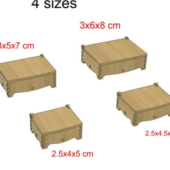 Intra απο ξύλο plywood 3mm-4mm πάχος – Ξύλινα Μίνι Κουτιά. Αρχείο λέιζερ. 4 Μεγέθη Δίασταση  20x20 cm INTRAFABR-91583226 - Image 5