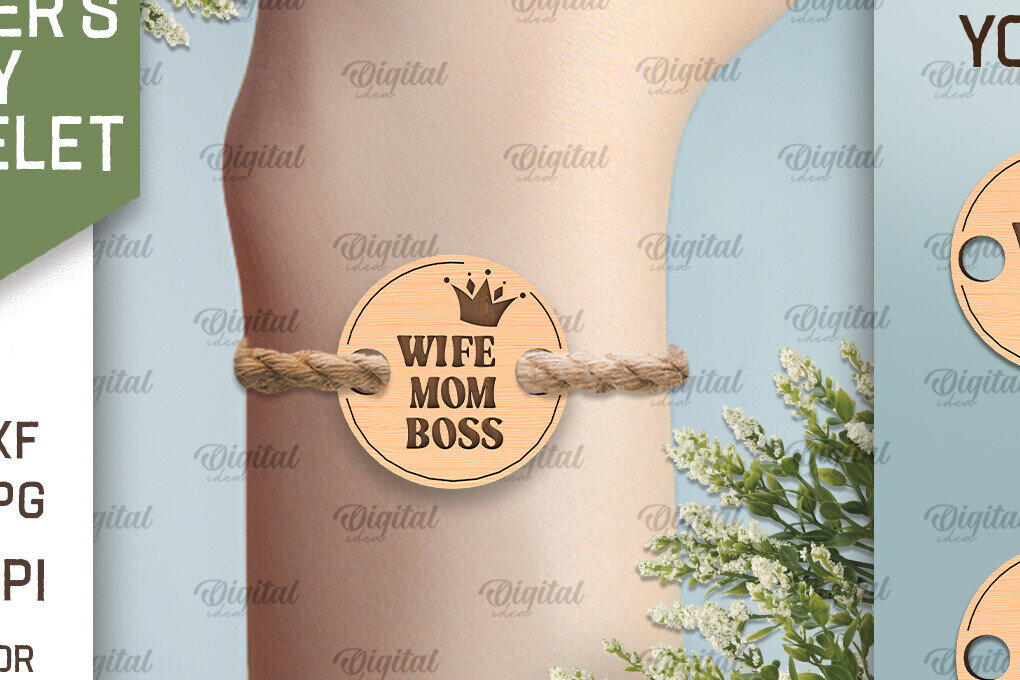 Intra απο ξύλο plywood 3mm-4mm πάχος – Ξύλινο βραχιόλι για τη γιορτή της μητέρας Δίασταση  20x20 cm INTRAFABR-93017557