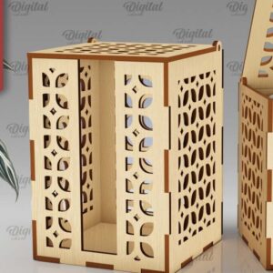 Intra απο ξύλο plywood 3mm-4mm πάχος – Ξύλινο κουτί δώρου κούπα  κοπής με λέιζερ Δίασταση  20x20 cm INTRAFABR-102380997