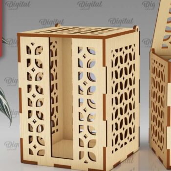 Intra απο ξύλο plywood 3mm-4mm πάχος – Ξύλινο κουτί δώρου κούπα  κοπής με λέιζερ Δίασταση  20x20 cm INTRAFABR-102380997 - Image 1