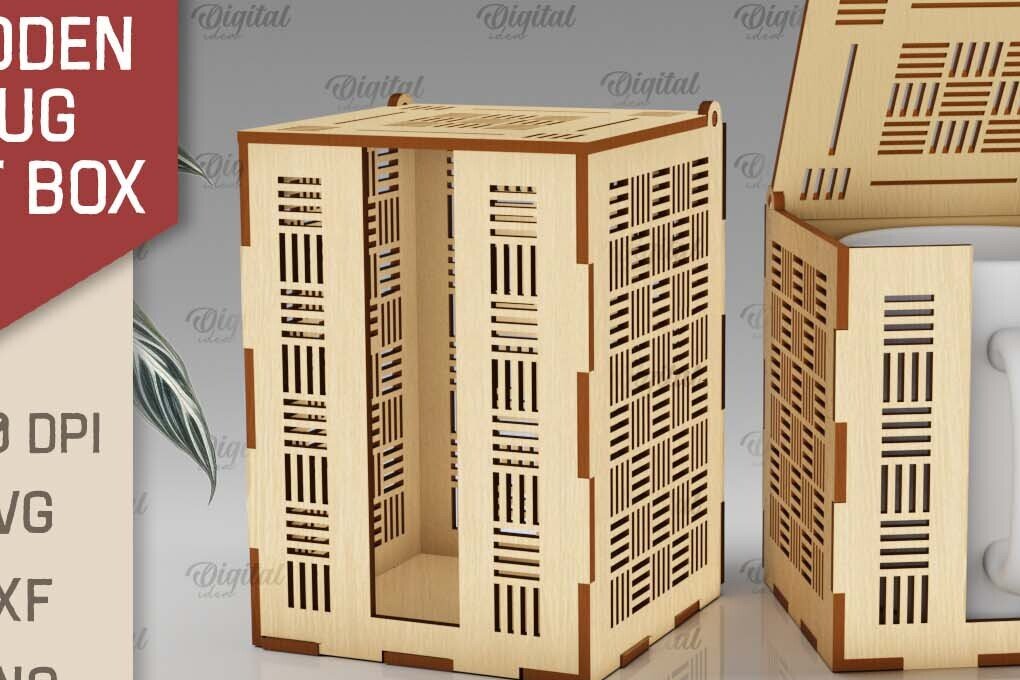 Intra απο ξύλο plywood 3mm-4mm πάχος – Ξύλινο κουτί δώρου κούπα  κοπής με λέιζερ Δίασταση  20x20 cm INTRAFABR-102380517