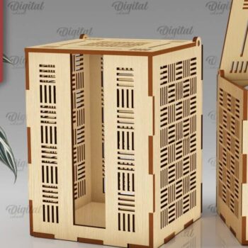 Intra απο ξύλο plywood 3mm-4mm πάχος – Ξύλινα κουτιά δώρου κούπα Πακέτο κοπής με λέιζερ Δίασταση  20x20 cm INTRAFABR-102418718 - Image 4