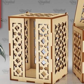 Intra απο ξύλο plywood 3mm-4mm πάχος – Ξύλινα κουτιά δώρου κούπα Πακέτο κοπής με λέιζερ Δίασταση  20x20 cm INTRAFABR-102418718 - Image 5