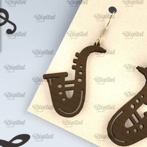 Intra απο ξύλο plywood 3mm-4mm πάχος – Ξύλινα Μουσικά Σκουλαρίκια  κοπής με λέιζερ Δίασταση  5x5 cm INTRAFABR-107830884