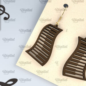 Intra απο ξύλο plywood 3mm-4mm πάχος – Ξύλινα Μουσικά Σκουλαρίκια  κοπής με λέιζερ Δίασταση  5x5 cm INTRAFABR-107830557