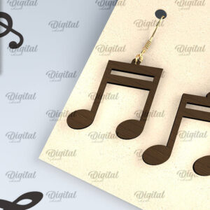 Intra απο ξύλο plywood 3mm-4mm πάχος – Ξύλινα Μουσικά Σκουλαρίκια  κοπής με λέιζερ Δίασταση  5x5 cm INTRAFABR-107830584