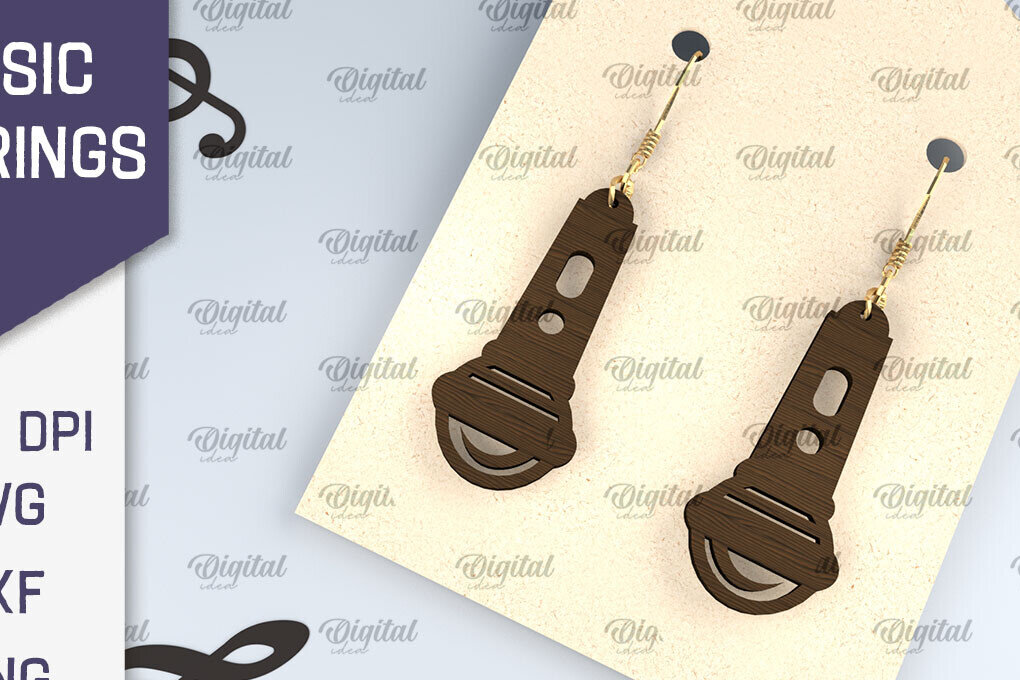 Intra απο ξύλο plywood 3mm-4mm πάχος – Ξύλινα Μουσικά Σκουλαρίκια  κοπής με λέιζερ Δίασταση  5x5 cm INTRAFABR-107830634