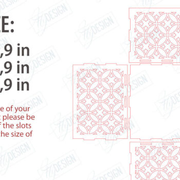 Intra απο ξύλο plywood 3mm-4mm πάχος – Πακέτο θήκης ξύλινης χαρτοπετσέτας | Αρχεία CNC Δίασταση  20x20 cm INTRAFABR-118284259 - Image 2