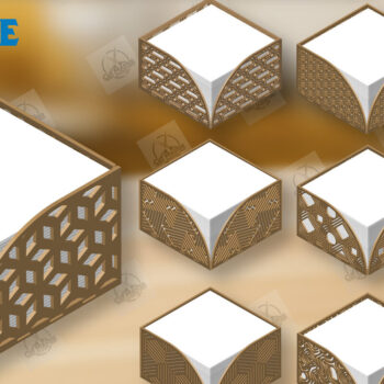 Intra απο ξύλο plywood 3mm-4mm πάχος – Ξύλινη θήκη χαρτοπετσέτας Δέσμη κοπής με λέιζερ Δίασταση  20x20 cm INTRAFABR-120361856 - Image 1