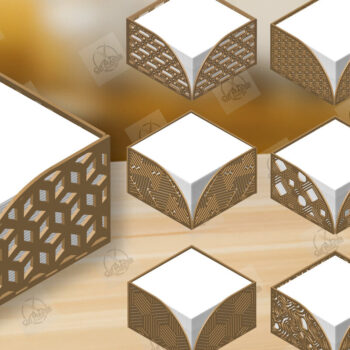 Intra απο ξύλο plywood 3mm-4mm πάχος – Ξύλινη θήκη χαρτοπετσέτας Δέσμη κοπής με λέιζερ Δίασταση  20x20 cm INTRAFABR-120361856 - Image 2